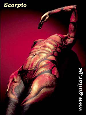 www.guitar.ge - Signs of the Zodiac. Scorpio sign, body art, tattoo, piercing, picture, photo, art, colour, paint